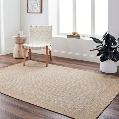 JENNY In- & Outdoor Cottage Jute-Look Beige/Tan Area Rug 160 x 213 cm