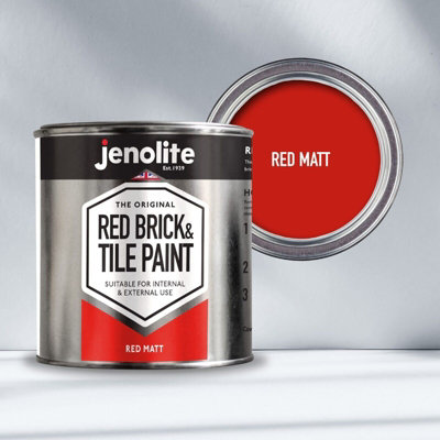Jenolite Brick and Tile Paint - Red Matt - 500ml
