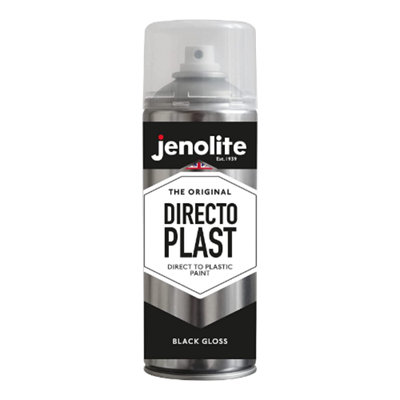 Jenolite Directoplast Multi-Surface Paint - Black Gloss - 400ml Spray Can
