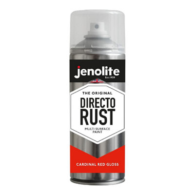 Jenolite Directorust All-in-One Multi-Surface Paint - Cardinal Red Gloss - 400ml Spray Can