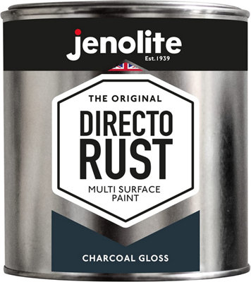 Jenolite Directorust All-in-One Multi-Surface Paint - Charcoal Grey Gloss - 1L