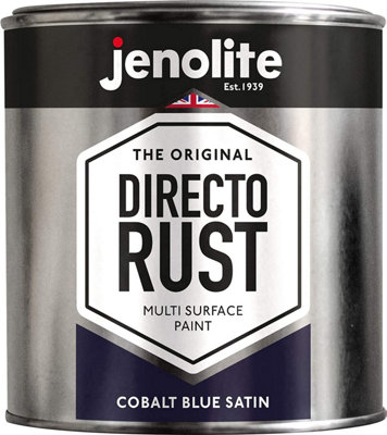 Jenolite Directorust All-in-One Multi-Surface Paint - Cobalt Blue Satin - 1L