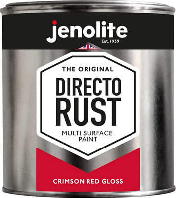 Jenolite Directorust All-in-One Multi-Surface Paint - Crimson Red Gloss - 1L