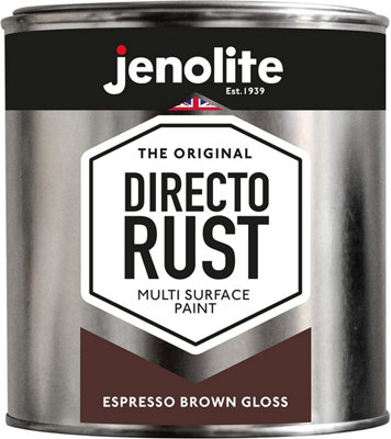 Jenolite Directorust All-in-One Multi-Surface Paint - Espresso Brown Gloss - 1L