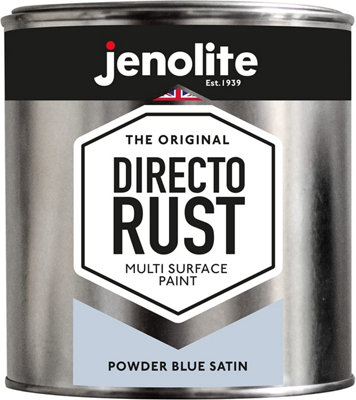 Jenolite Directorust All-in-One Multi-Surface Paint - Powder Blue Satin - 1L