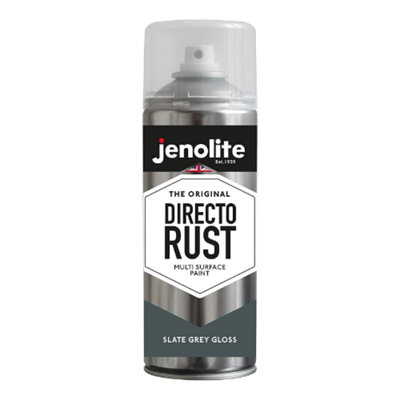 Jenolite Directorust All-in-One Multi-Surface Paint - Slate Grey Gloss - 400ml Spray Can - 3-Pack