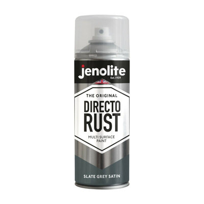 Jenolite Directorust All-in-One Multi-Surface Paint - Slate Grey Satin - 400ml Spray Can