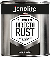 JENOLITE Directorust Black Gloss - Multi Surface Paint - 1 Litre - RAL 9005