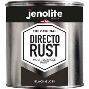 JENOLITE Directorust Black Gloss - Multi Surface Paint - 1 Litre - RAL 9005