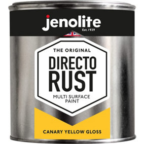 JENOLITE Directorust Canary Yellow Gloss - Multi Surface Paint  - 1 Litre - RAL 1018