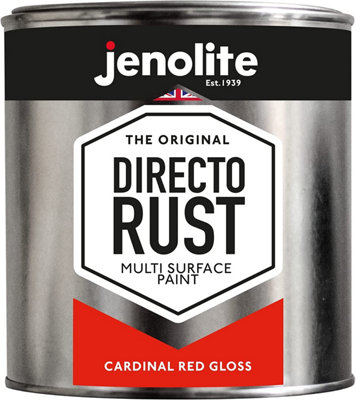 JENOLITE Directorust Cardinal Red Gloss - Multi Surface Paint - 1 Litre - RAL 3001