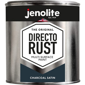 JENOLITE Directorust Charcoal Grey Satin Paint - Multi Surface Paint - 1 Litre - RAL 7016