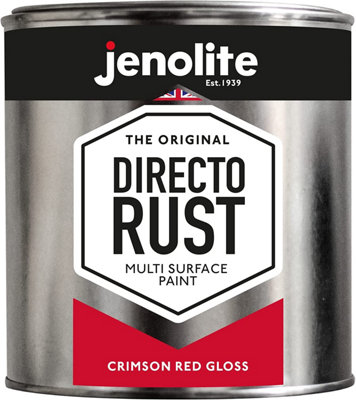 JENOLITE Directorust Crimson Red Gloss - Multi Surface Paint - 1 Litre - RAL 3027