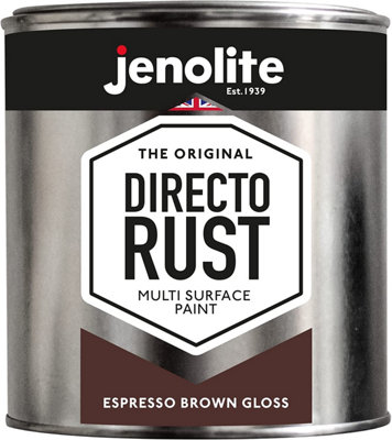JENOLITE Directorust Espresso Brown Gloss - Multi Surface Paint  - 1 Litre - RAL 8017