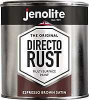 JENOLITE Directorust Espresso Brown Satin - Multi Surface Paint  - 1 Litre - RAL 8017