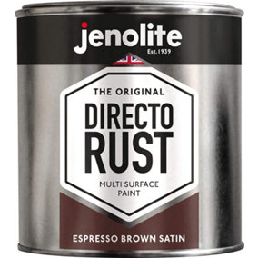 JENOLITE Directorust Espresso Brown Satin - Multi Surface Paint  - 1 Litre - RAL 8017