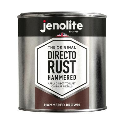 Jenolite Directorust Hammered All-In-One Multi-Surface Paint - Brown - 1l