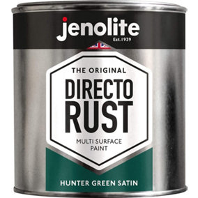 JENOLITE Directorust Hunter Green Satin - Multi Surface Paint - 1 Litre - RAL 6028