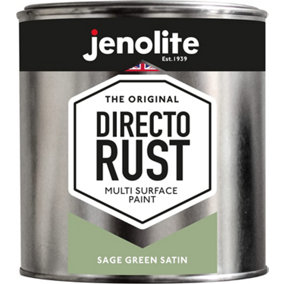 JENOLITE Directorust Sage Green Satin Paint - Multi Surface - 1 Litre - RAL 7494C