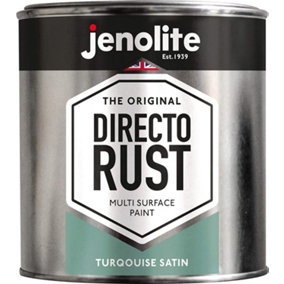 JENOLITE Directorust Turquoise Satin - Multi Surface Paint - 1 Litre - RAL 6034