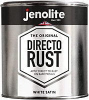 JENOLITE Directorust White Satin - Multi Surface Paint - 1 Litre - RAL 9016