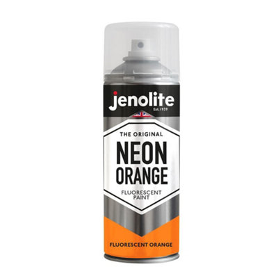 Jenolite Fluorescent Multi-Surface Paint - Neon Orange - 400ml Spray Can
