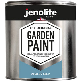 JENOLITE Garden Paint Chalky Blue - Mulit-surface Paint - Ideal for Garden Furniture & Ornaments - 1 Litre - PANTONE 644U