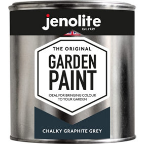 JENOLITE Garden Paint Chalky Graphite Grey - Multi-surface Paint - Ideal for Garden Furniture & Ornaments - 1 Litre - RAL 7016