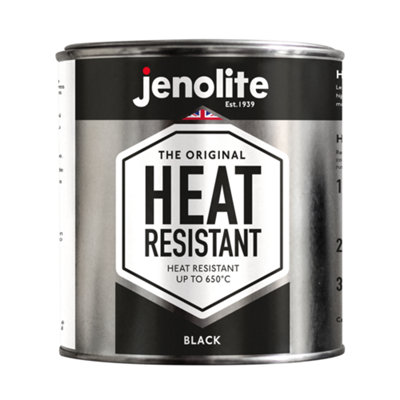 Jenolite Rust Resistant Stove & BBQ VHT Paint - Black - 500ml