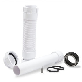 Jepp Flex Kit Toilet Flush Pipe WC Inlet Seal Pan Connector and Heavy-Duty Leak Free Flush Cone