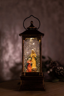 Jesus in a Manger Christmas Snow Globe