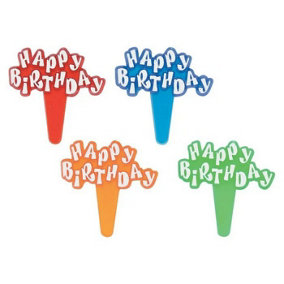 Jewel Happy Birthday Cake Topper (Pack of 5) Multicoloured (One Size)