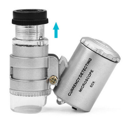 thumbnail image 2 of 90X Clip-On Microscope Loupe Lens With LED/UV Light – For Smartphone Jewelry Inspection 2 of 4