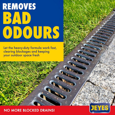 Jeyes Drain Unblocker (2 x 2L) - Outdoor Drain Unblocker and Cleaning ...