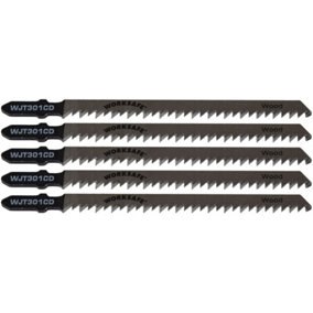 Jigsaw Blade for Wood & Plastics 90mm 8tpi Pack of 5 by Ufixt