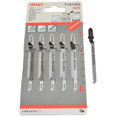 Jigsaw Blades T101AO For High Speed Wood Cutting High Carbon Steel HCS 20 Pack by Ufixt