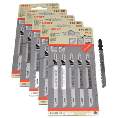 Jigsaw Blades T101BR For Down Cutting Laminates and Veneers High Carbon Steel HCS 25 Pack by Ufixt
