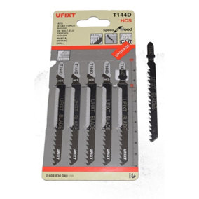 Jigsaw Blades T144D For High Speed Wood Cutting High Carbon Steel HCS 5 Pack by Ufixt