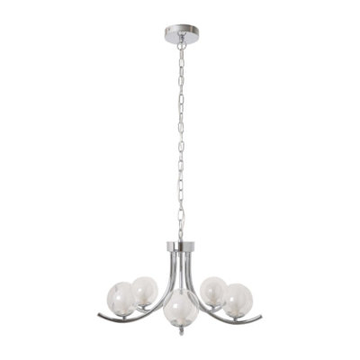 Jimena 5 Light Polished Chrome Pendant Chandelier