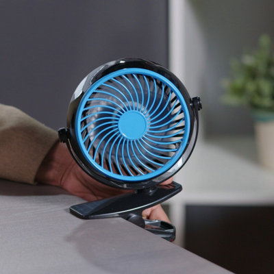 JML Chillmax Go Fan Black 360 powerful portable cordless fan DIY at B Q