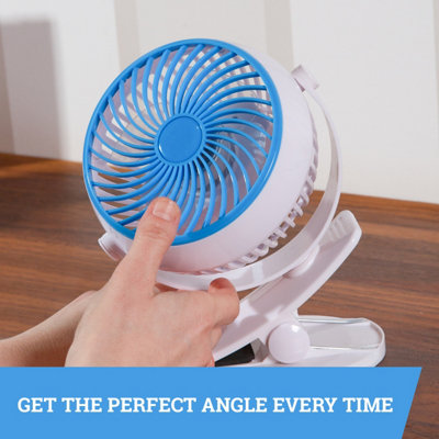 JML Chillmax Go Fan White 360 powerful portable cordless fan