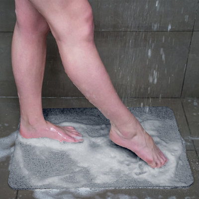 JML Hydro Wonder Grey- Super-comfy shower mat that never stains or blocks your drains