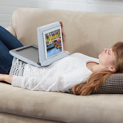JML - Pill o Pad Foldaway Light Blue Multi-angle, foldable, soft tablet stand with 3 viewing angles