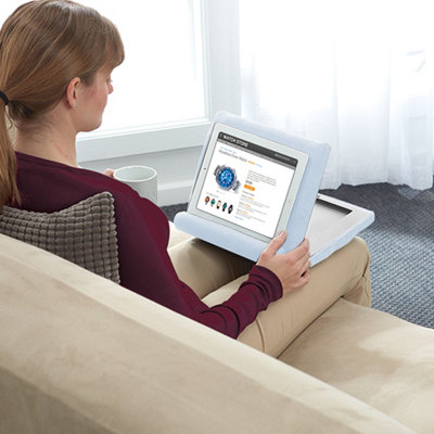 JML - Pill o Pad Foldaway Light Blue Multi-angle, foldable, soft tablet stand with 3 viewing angles