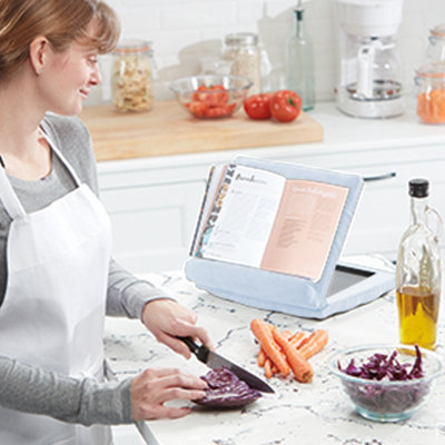 JML - Pill o Pad Foldaway Light Blue Multi-angle, foldable, soft tablet stand with 3 viewing angles