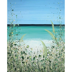 Jo Gough Dreaming Of You Framed Canvas Print Blue/Green (40cm x 50cm)
