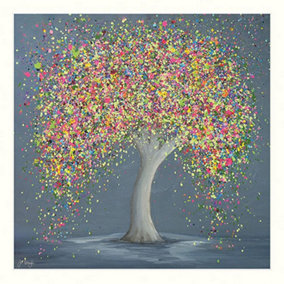 Jo Gough Happy Love Print Multicoloured (30cm x 30cm)