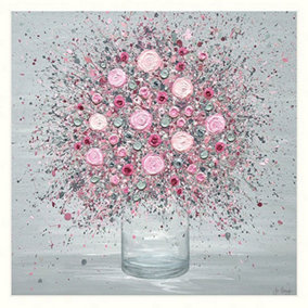 Jo Gough Roses Print Blush Pink (30cm x 30cm)
