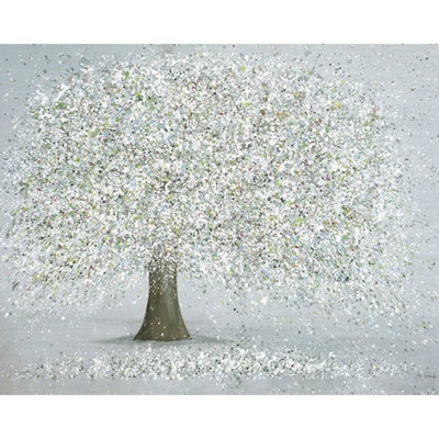 Jo Gough Serene Love Wooden Framed Canvas Print White (40cm x 50cm)