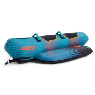 Jobe Chaser 2 Person Inflatable Towable Tube Heavy Duty 840D Nylon 28 ...